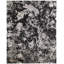 Odyssey Post Modern Organic Abstract Black Silver Hand-Knotted Wool/Silk Luxury Area Rug / Rug-56969911