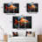 Geometric Orange Fish II Animals Wall Decor on Metal
