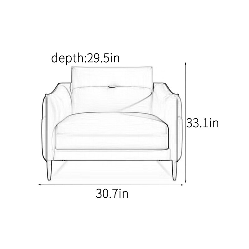 Fauteuil d'appoint moderne et décontracté