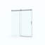 Porte de douche coulissante simple sans cadre à fermeture en douceur, verre trempé de 1/4 po (6 mm) avec revêtement antidéflagrant par livraison express-124566389