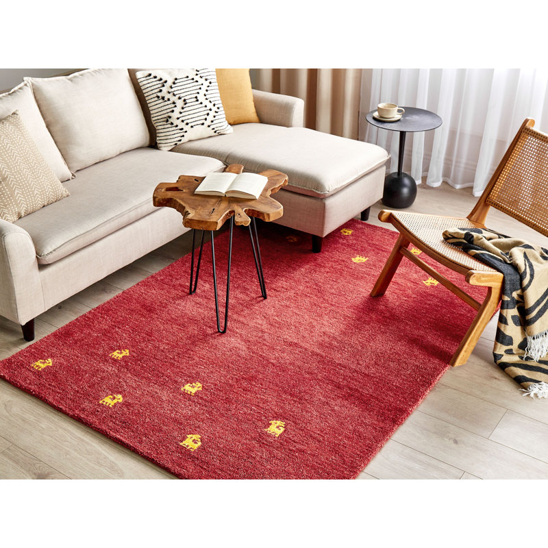 Tennon Solid Colour Wool Hand Woven Area Rug, Rectangle 140 x 200cm