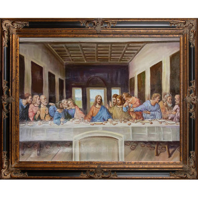 «The Last Supper» par Leonardo Da Vinci - peinture sur toile à cadre flottant