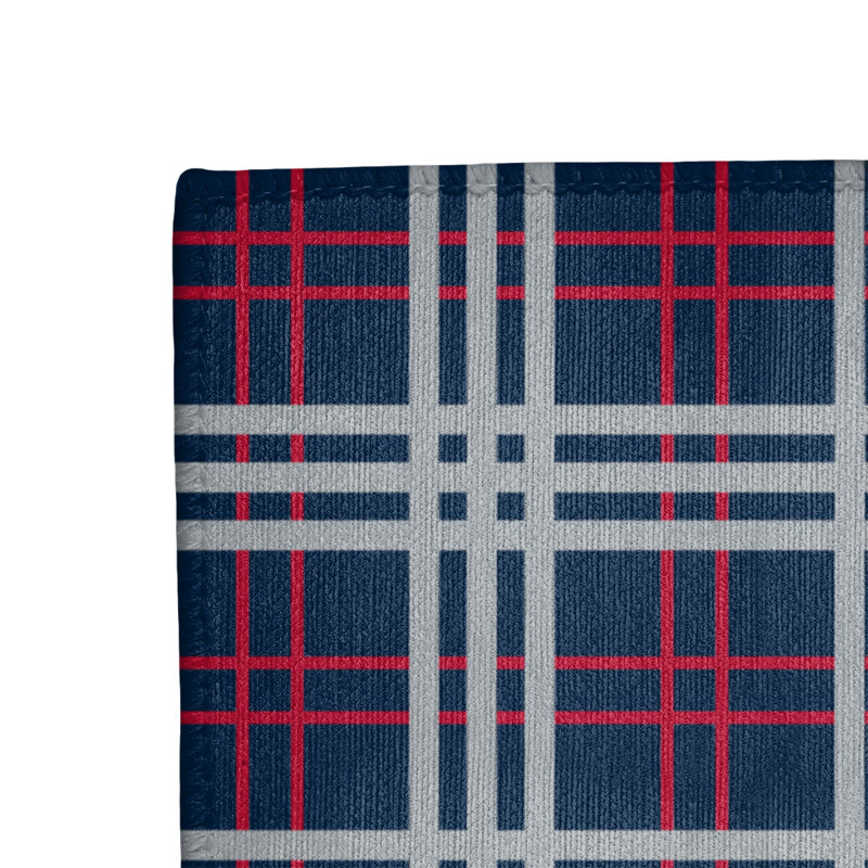 Tapis à carreaux bleu, Rectangle 4 pi x 6 pi