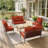 6.5″ Outdoor Replacement Cushion Set, Deep Seating Seat / Back Cushion Set-137666723