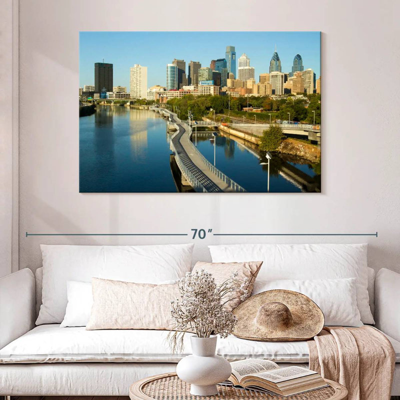 Ravi Schuylkill River Philadelphia, H 32 po x l 48 po