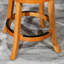 Tabouret de bar 30 po avec siège gris anthracite, conception naturelle - apparence de siège confortable, tissu-1849078451
