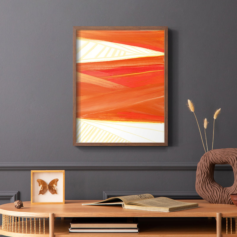 Warm Rays I Framed Print - Solid Wood, Brown Single Picture Framed, 10" H x 8" W