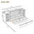 Full-Size Murphy Bed with Storage Drawers & Shelves – Space-Saving Wall Bed for Guest Rooms & Small Bedrooms. White-958050244-968776245