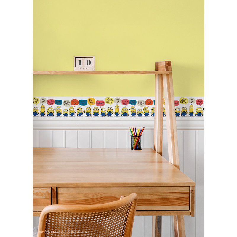 Bordure à peler et coller jaune Minions Better Together