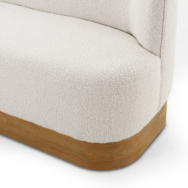 Krista Upholstered Dining Bench, White