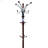 73" Tall Chrome And Wood Coat Rack-1987971520