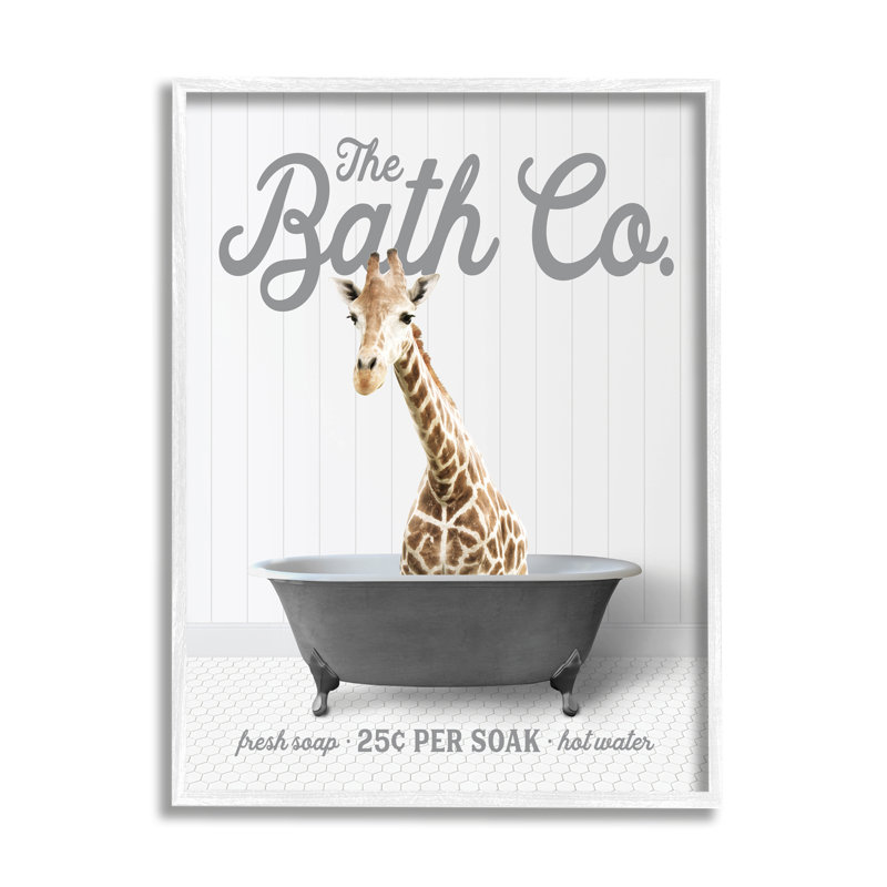 «Trinx Giraffe», art de la giclée encadrée par lettrage et doublure, H 30 po x l 24 po x P 1,5 po