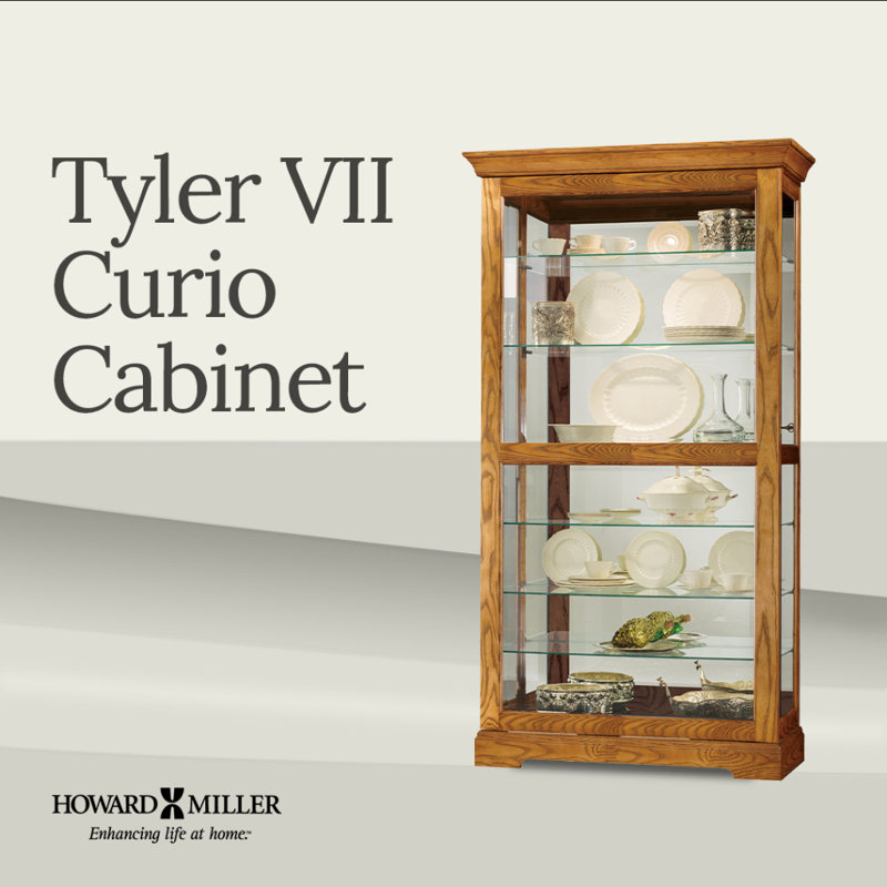 Tyler VII Lighted Curio Cabinet