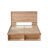 Farmhouse Full Storage Platform Bed Frame with Drop-Down Side Cabinets & Open Cubbies, 45" Wood-Grain Headboard, No Box Spring Needed, Pale Oak-1103158305-1103158307