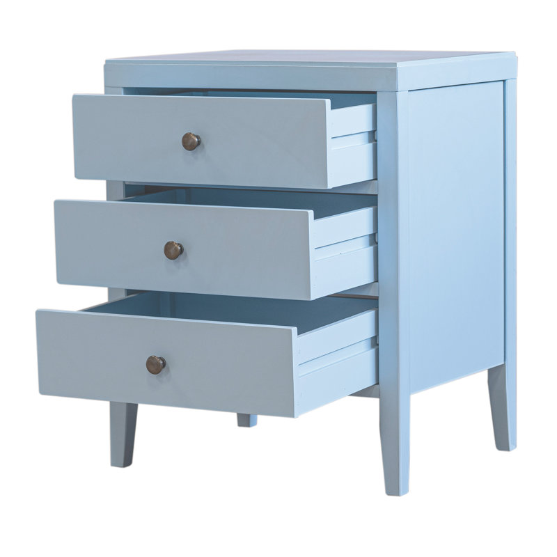 Rushville Wood Nightstand, Blue