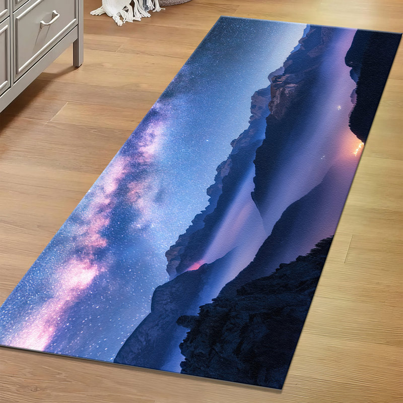 High-Quality With Pile Soft Type Printed Rug Featuring Intricate Floral Design Ideal For Elevating Your Living Space Ambiance