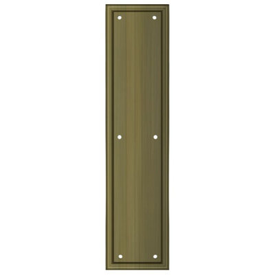 Deltana PP2280U5 Framed Push Plate, HD, 3 1/2" x 15" in Antique Brass