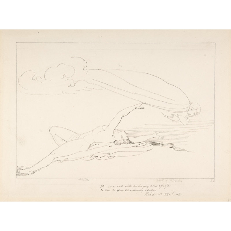 Achille et l'ombre de Patrocle (1793), H 25 po x l 32 po
