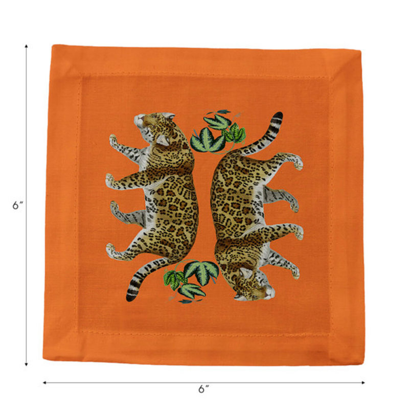 Jewel Square Napkins, Orange