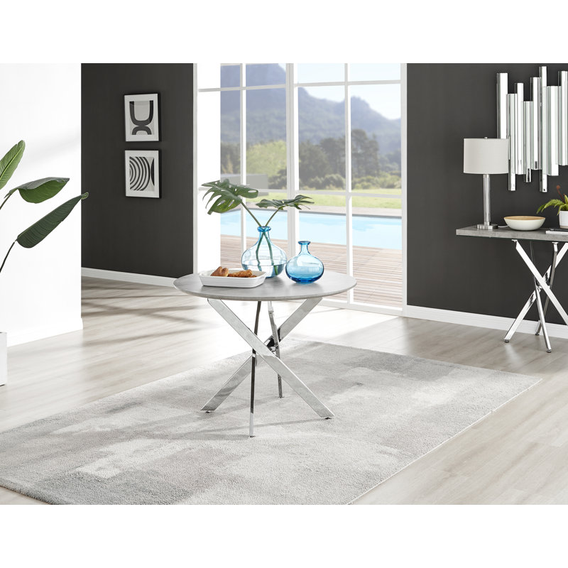 4 - Person Dining Set, Cappuccino/Silver
