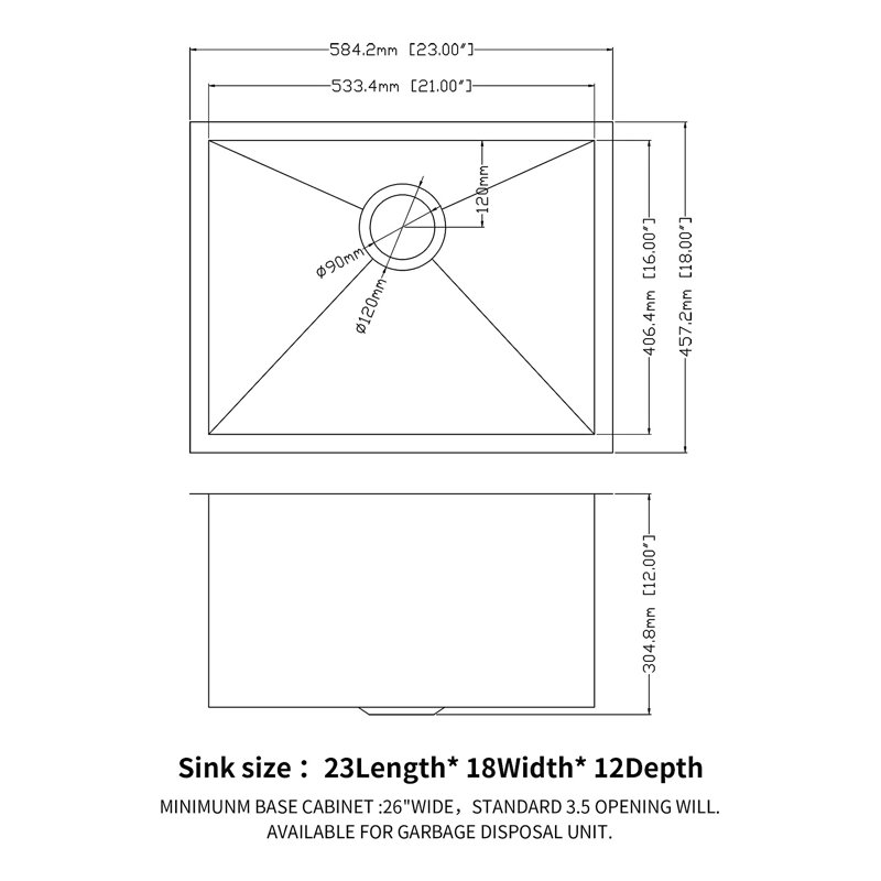 Undermount Laundry Utility Sink Deep Single Bowl