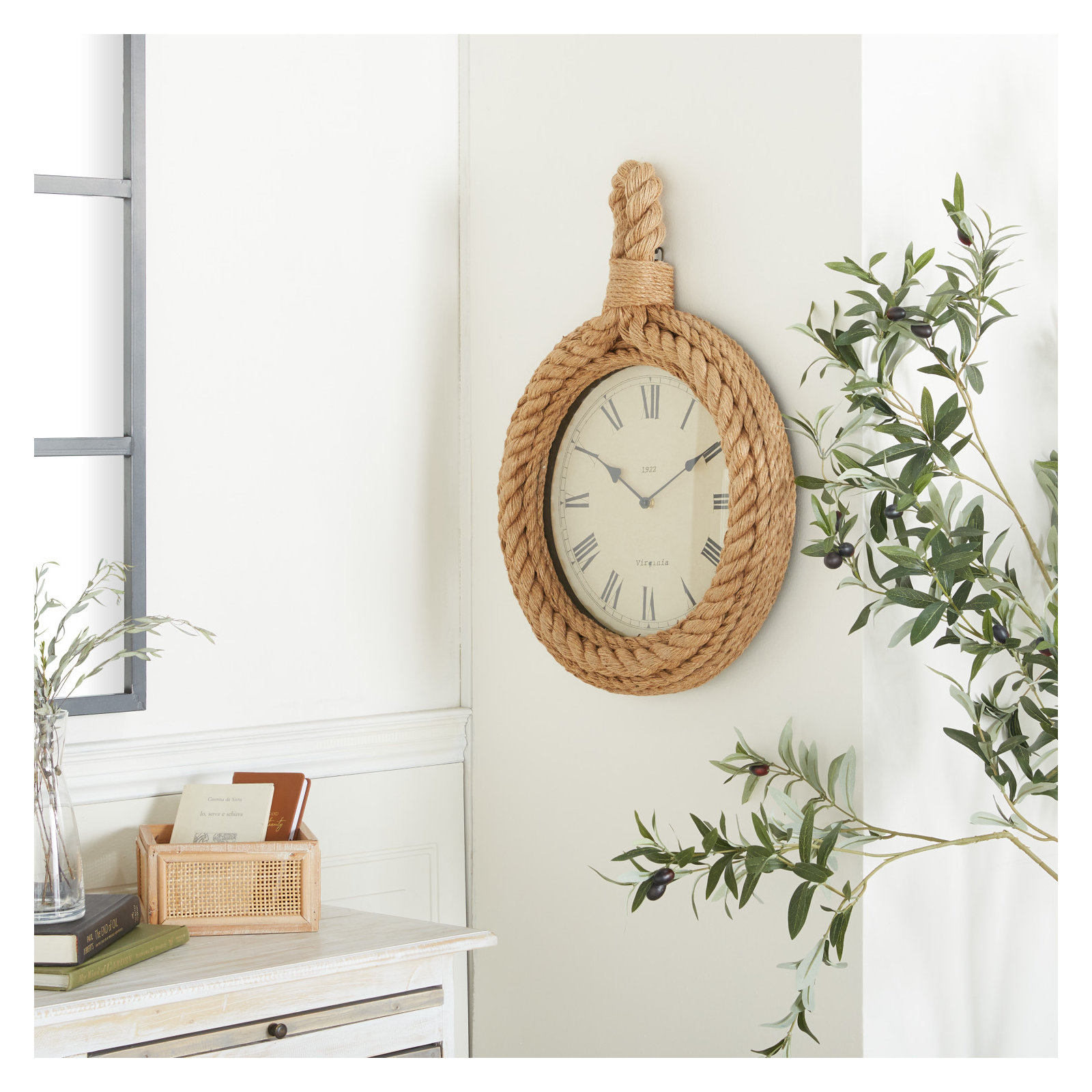 Piara Jute Wall Clock, Small