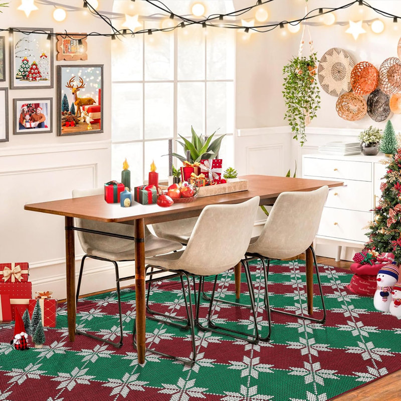 Tapis de Noël pliable Christmas Eve, Rectangle 8 pi 1 po x 10 pi 1 po