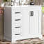 Meuble-lavabo moderne de 36 po avec lavabo en céramique, porte à fermeture en douceur, tablette réglable et 3 tiroirs, rangement spacieux, conception élégante pour les salles de bain de taille moyenne à petite