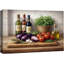 Illustration de cuisine italienne, photos d'ingrédients frais et d'herbes, impression sur toile encadrée-126030892-126030893