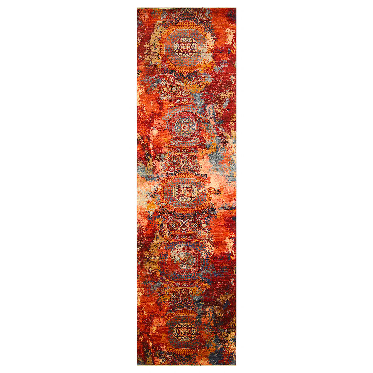 Bokara Rug Co., Inc. High-Quality Hand-Knotted Red And Multi-Colored ...