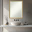 Miroir mural de salle de bain incliné en bois doré et biseauté Incline-118340225-120835491