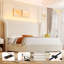 Ensemble de chambre à coucher 3 pièces, cadre de lit tapissier avec tête de lit haute de 55 po et 2 tables de chevet avec tiroirs-1905823605-1905823606