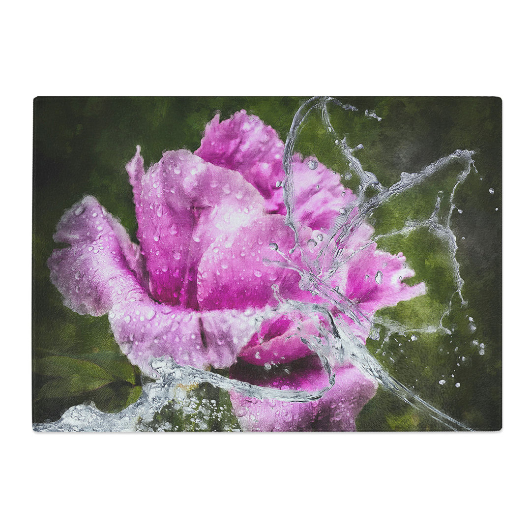 Purple Peony Flower Vol.2 Painting Chopping Board