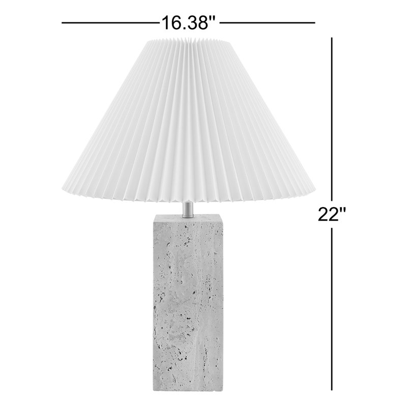 Galey Alix x Livabliss Autumn Laurel Accent Table Lamp, Pleated, 22" H x 16.38" W x 16.38" D