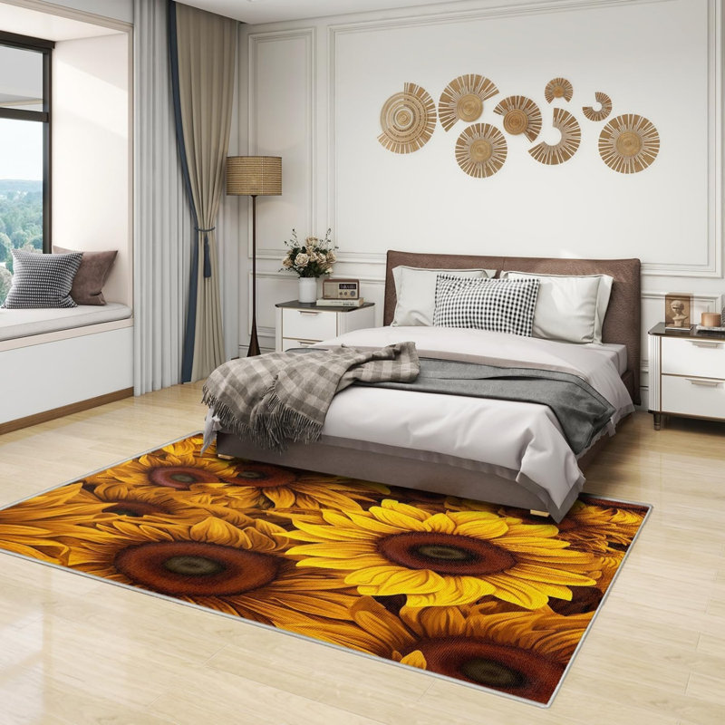 Floral Machine Tufted 120cm X 80cm Area Rug