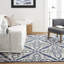 Tapis ikat bleu et gris Aquilino-800725839