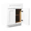 Armoire à shaker blanche pour le garage et la cuisine: 2 portes à fermeture douce, 1 tablette réglable, installation facile par clic, charnières en caoutchouc