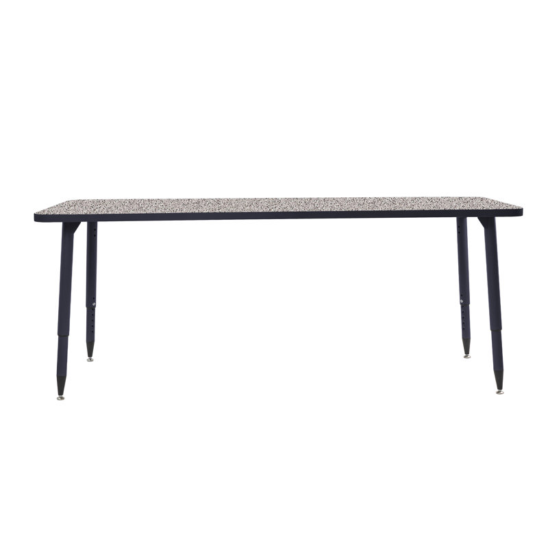 Table d'activité rectangulaire 24 x 48 avec pieds fuselés réglables Adapte, 30 po x 72 po, Bleu marine / sable asiatique