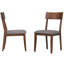 Chaise d'appoint à dossier échelle Phyllida en brun / gris