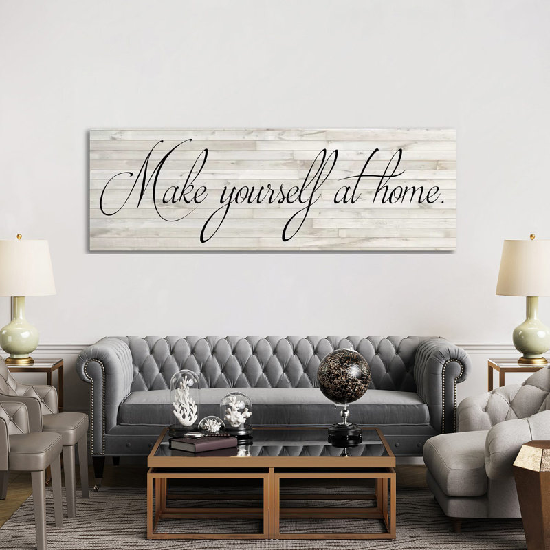 «Family Inspiration IV» par Alicia Ludwig - impression d'art textuel panoramique, Toile tendue, H 16 po x l 48 po x 1,5 po
