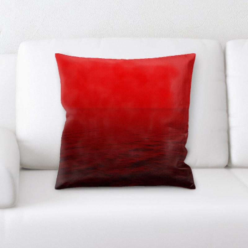 Focus Red Throw Pillow