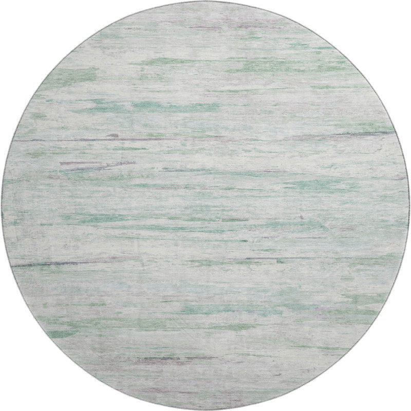 Premium Machine Washable Mundell Abstract Rug, Round 8'
