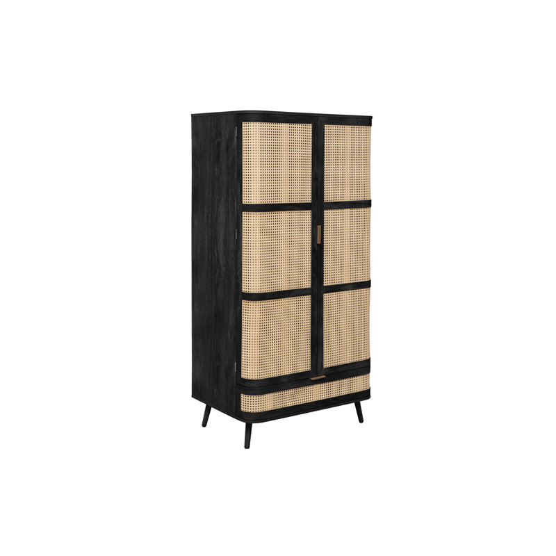 Alleyah 2 Door Wardrobe, Black