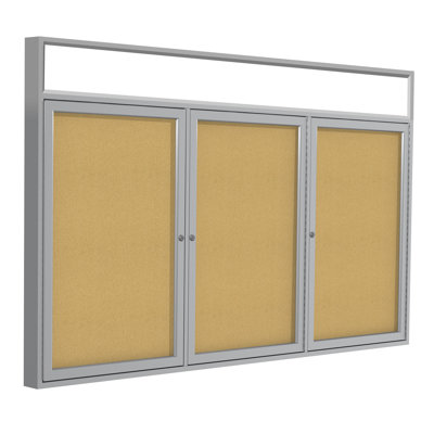 Enclosed Cabinet Cork Bulletin Board