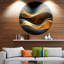 Corwin Gold Waves en noir - reproduction abstraite-35124172-35124176