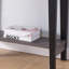 Console Home Furniture en gris et noir patiné avec tiroir et tablette décorative