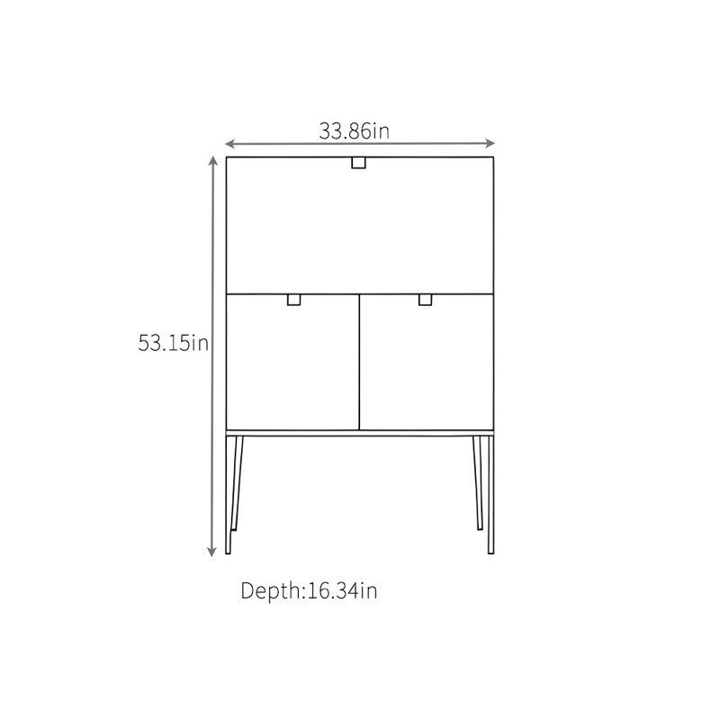 Large Storage Capacity Home Sideboard