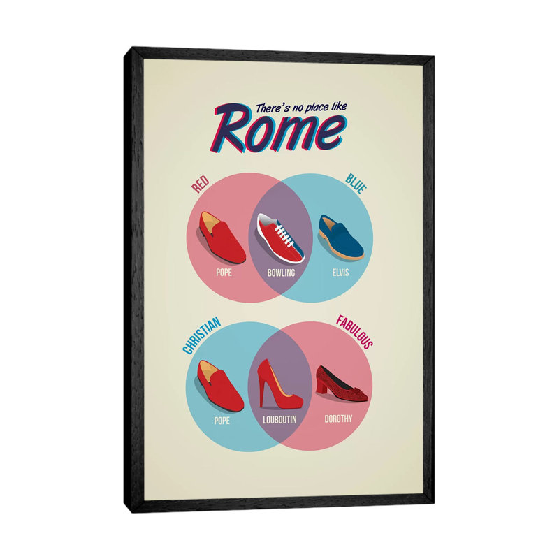 Rome by Stephen Wildish - Floater Frame Print on Canvas, Black Framed Canvas, 101.6 cm H x 66.04 cm W