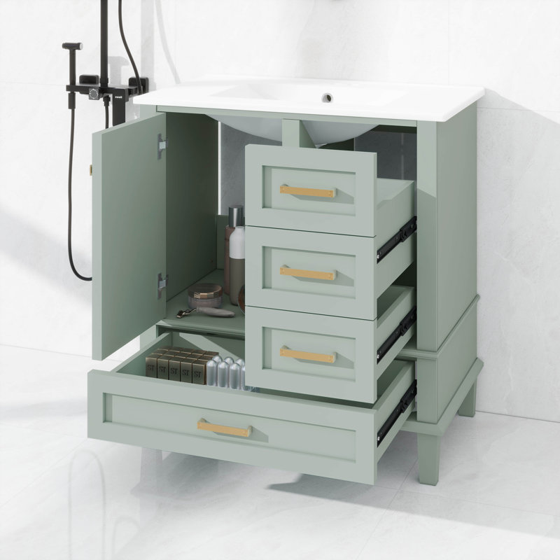 Meuble-lavabo 30 po avec lavabo, meuble-lavabo avec lavabo 30 po, 3 tiroirs