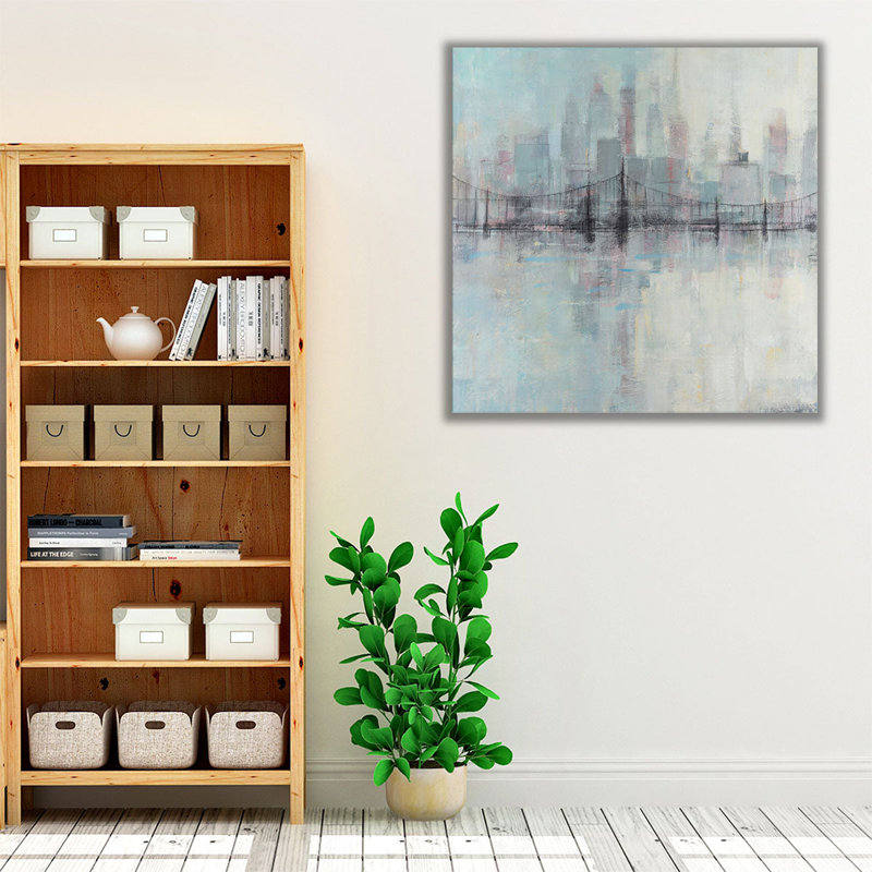 «Pastel Cityscape I», reproduction d'art sur toile, H 40 po x l 40 po